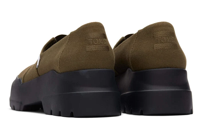 TOMS Damen Combat Low Schuh – Olivgrün