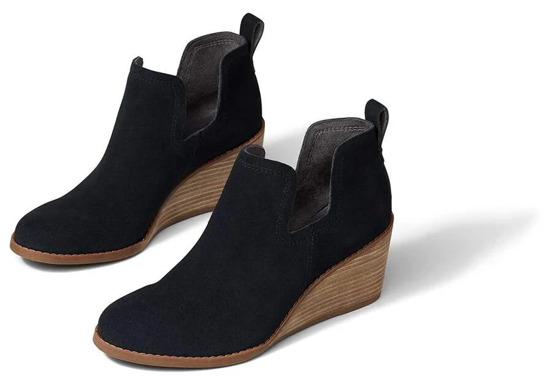 TOMS Kallie Wildlederstiefel für Damen – Schwarz