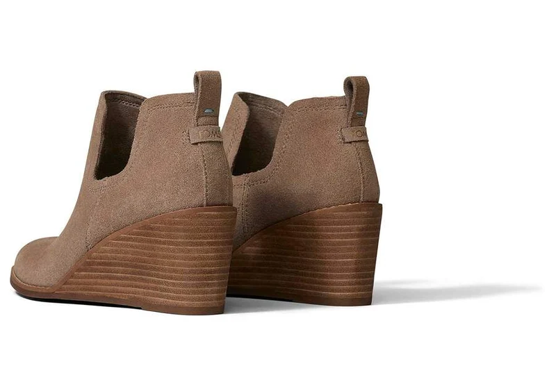 TOMS Kallie-Stiefel aus Wildleder für Damen – Taupe