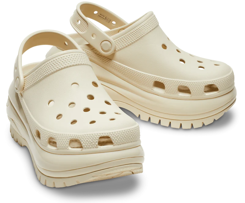 Crocs Unisex Classic Mega Crush Clog – Knochen