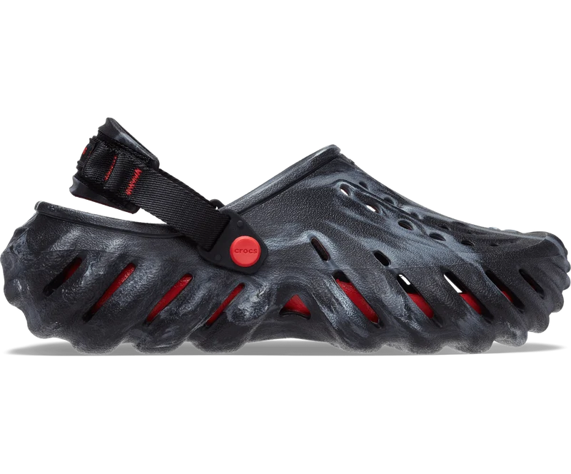Crocs Unisex Echo Marbled Clog – Schwarz / Film