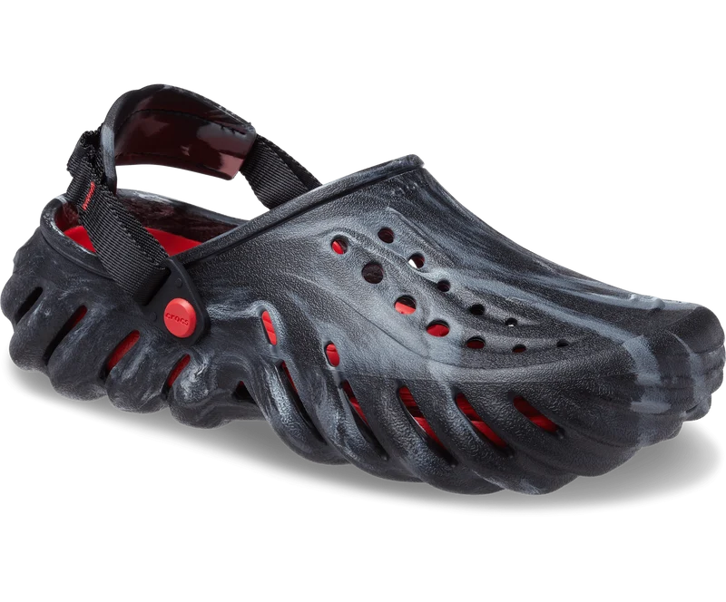Crocs Unisex Echo Marbled Clog – Schwarz / Film