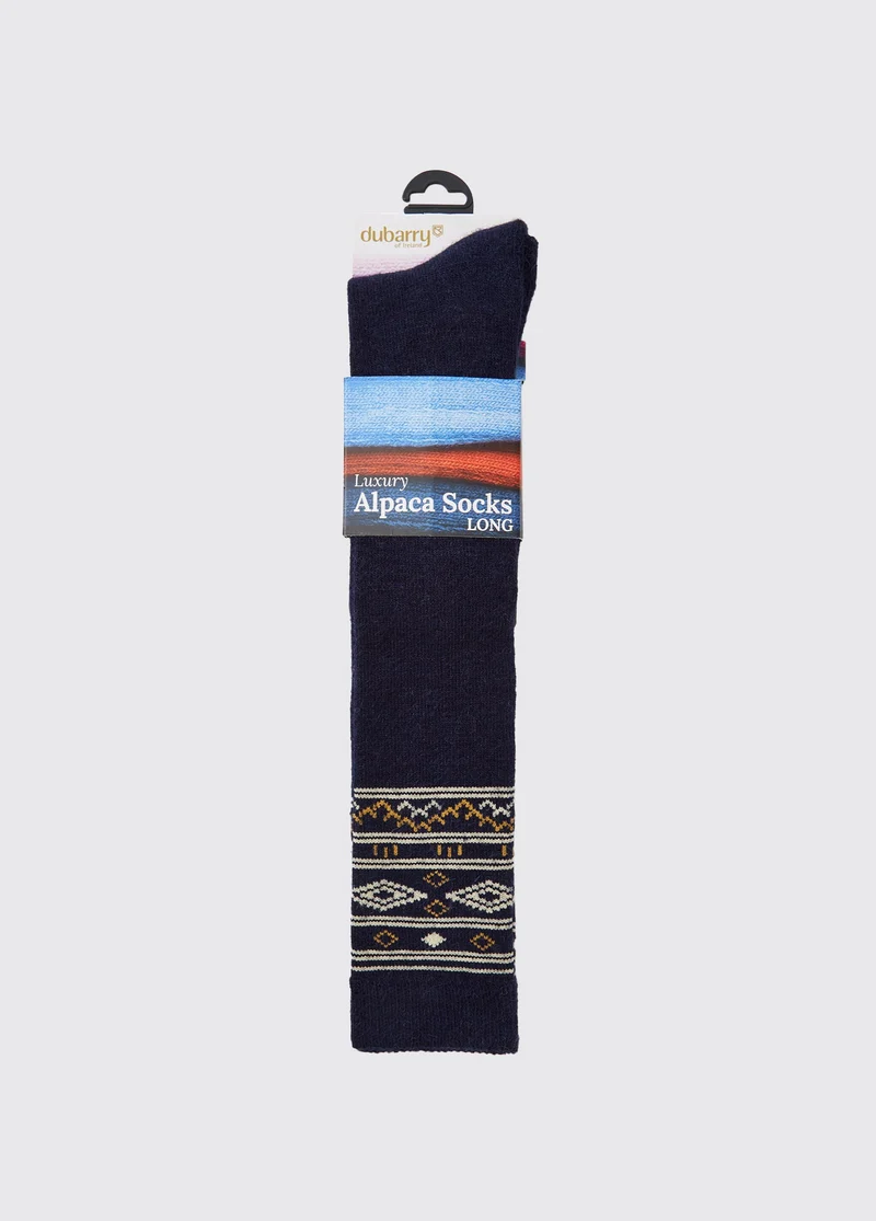 Rolestown Fair Isle Alpaka Socken - Navy