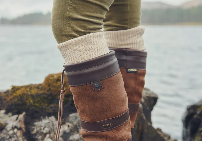 Alpaka knielange Socken - Oat