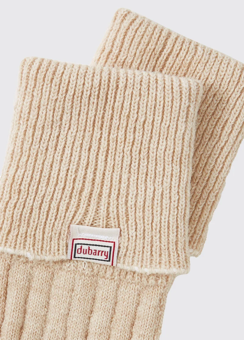 Alpaka knielange Socken - Oat