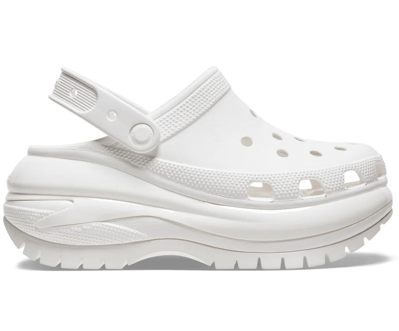 Crocs Unisex Classic Mega Crush Clog – Weiß