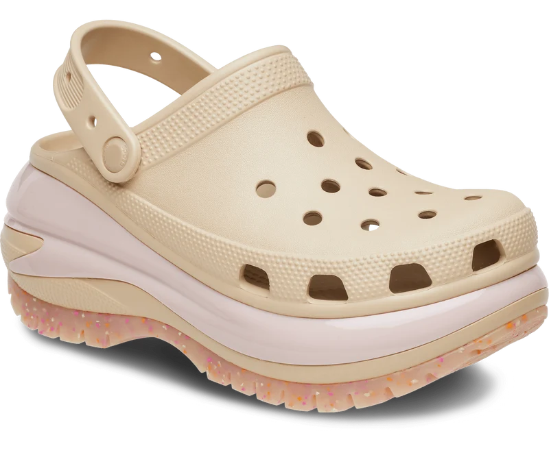 Crocs Unisex Classic Mega Crush Clog – Chai / Multi