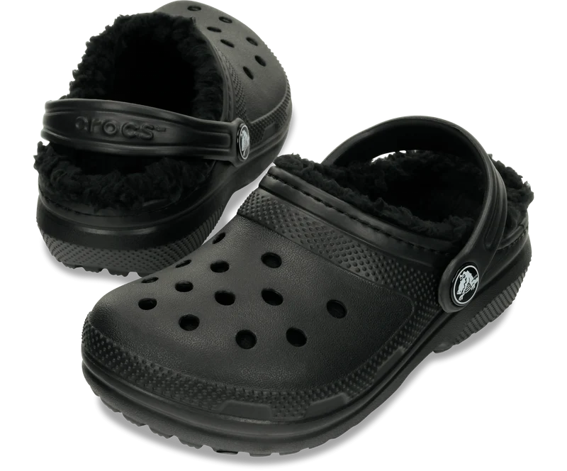 Crocs Kinderklassiker Lined Clog - Schwarz