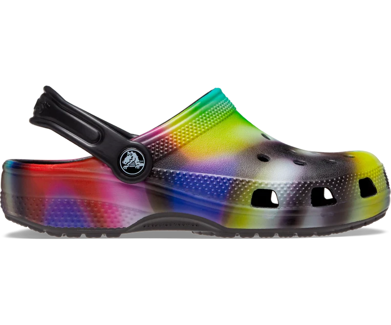 Crocs Klassischer Solarized-Clog für Kinder – Schwarz