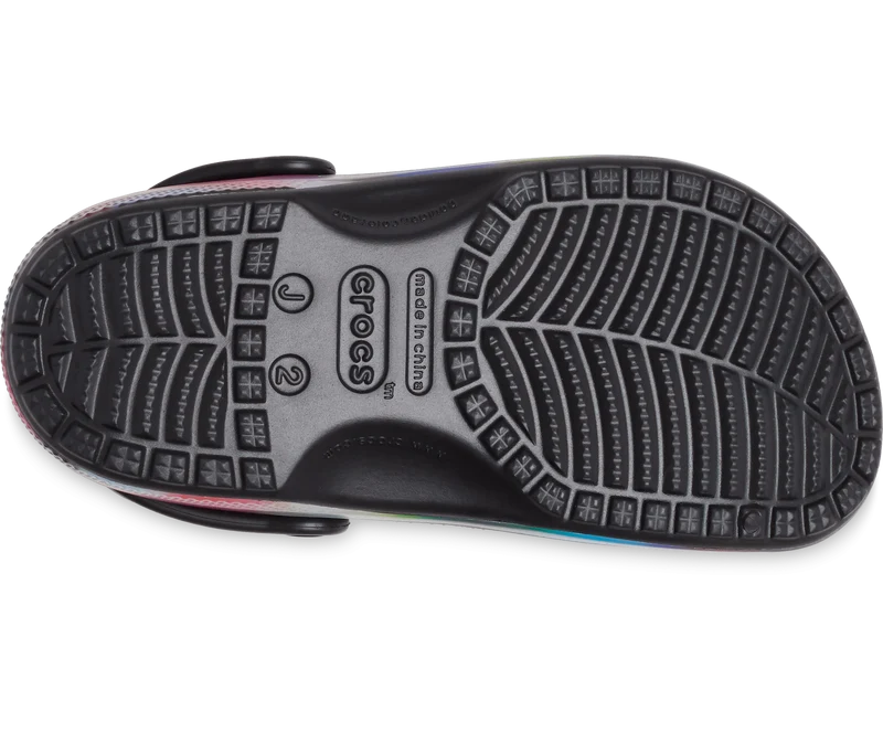 Crocs Klassischer Solarized-Clog für Kinder – Schwarz