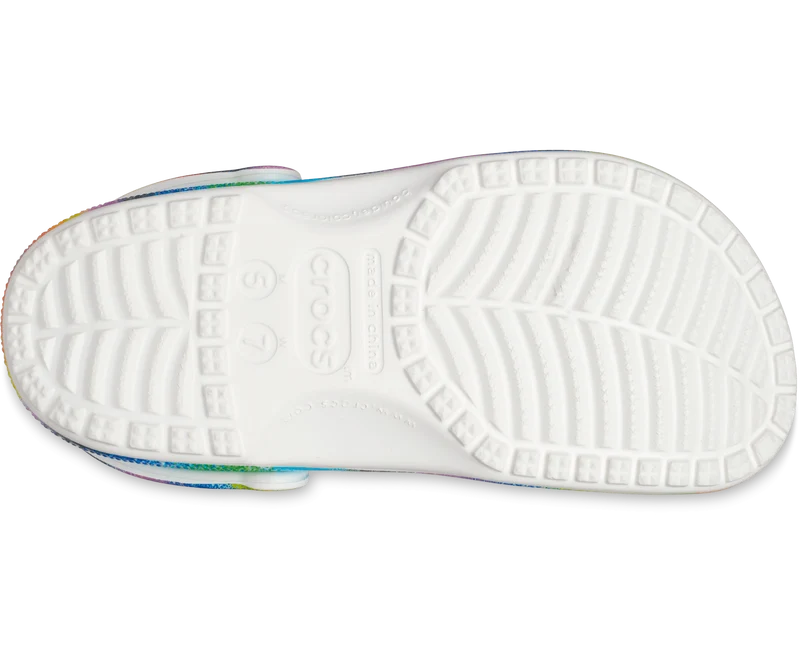 Crocs Unisex Classic Spray Dye Clog – Weiß