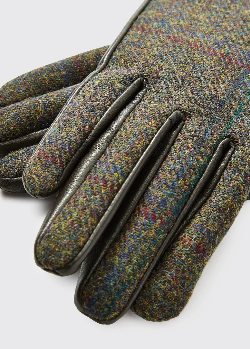 Ballycastle Tweed Lederhandschuhe - Hemlock