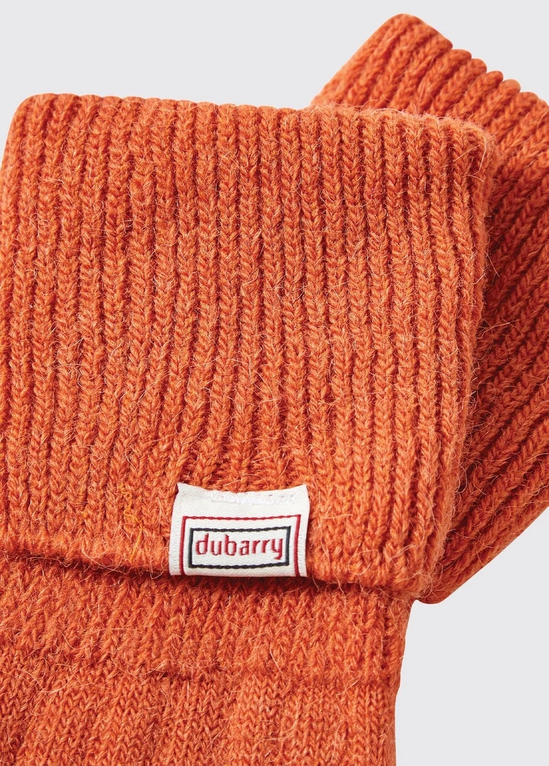 Alpaka knielange Socken - Terracotta