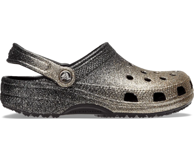 Crocs Unisex Classic Ombre Glitter Clog – Schwarz