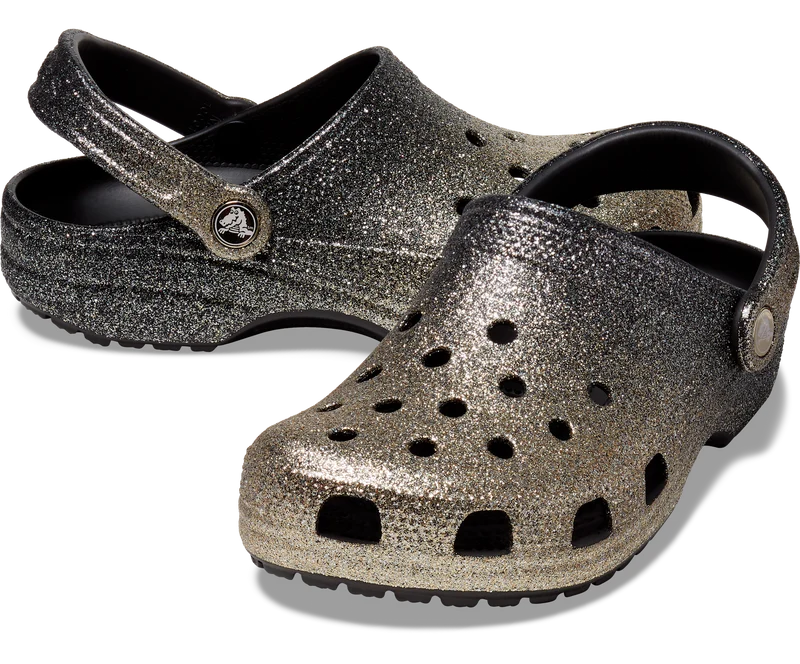 Crocs Unisex Classic Ombre Glitter Clog – Schwarz