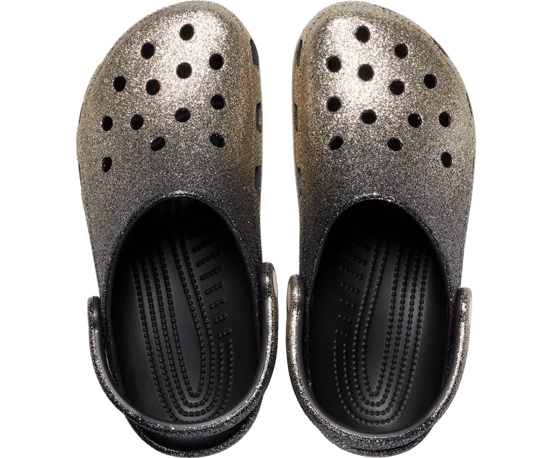 Crocs Unisex Classic Ombre Glitter Clog – Schwarz