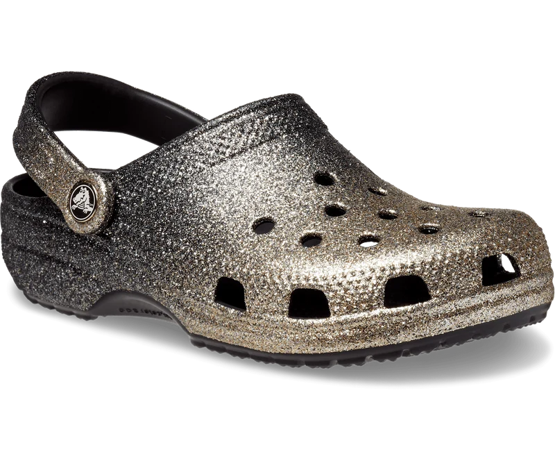 Crocs Unisex Classic Ombre Glitter Clog – Schwarz