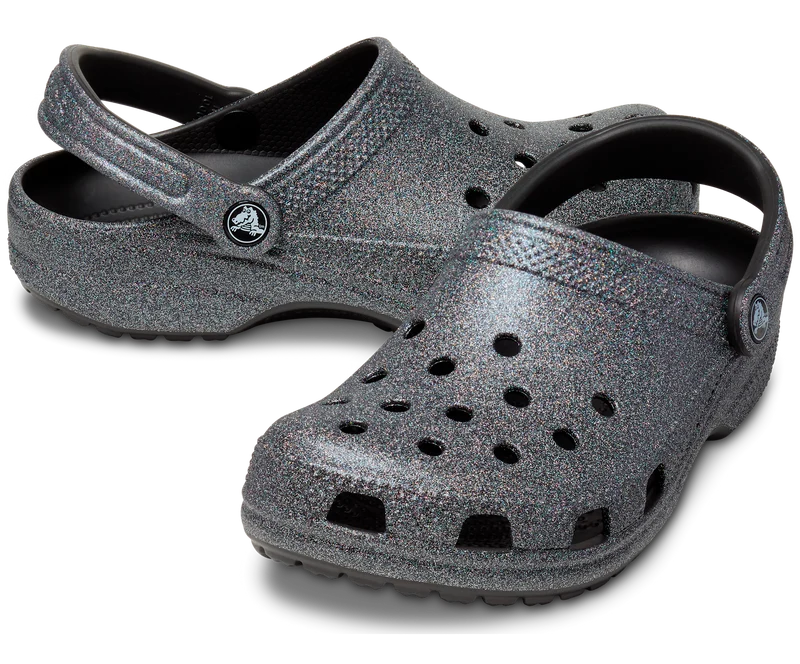 Crocs Unisex Classic Glitter II Clog – Schwarz