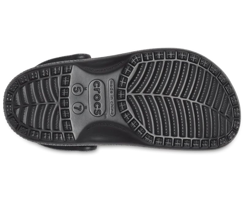 Crocs Unisex Classic Glitter II Clog – Schwarz