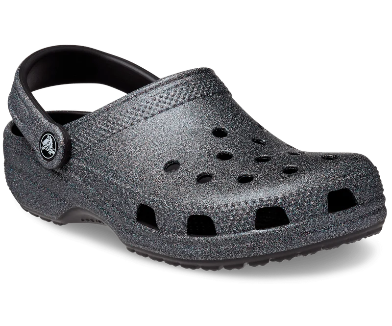 Crocs Unisex Classic Glitter II Clog – Schwarz