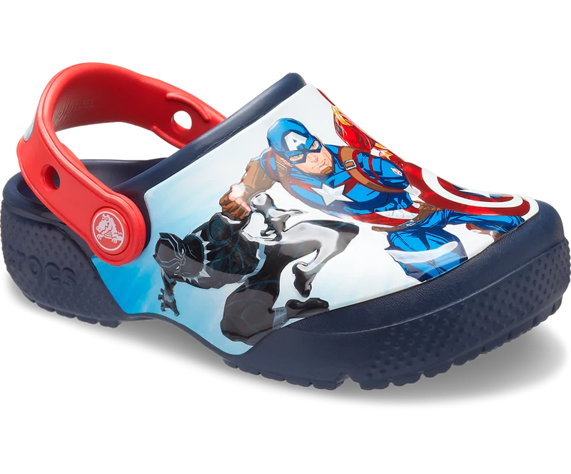 Crocs Kinderspaßlabor Avengers Patch-Clog – Marineblau