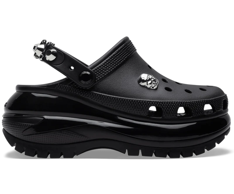 Crocs Unisex Classic Mega Crush Rebel Rebel Clog – Schwarz