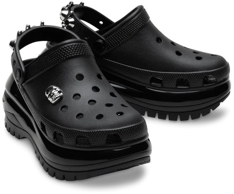 Crocs Unisex Classic Mega Crush Rebel Rebel Clog – Schwarz
