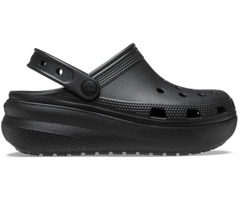 Crocs Klassischer Cutie-Plateau-Clog für Kinder – Schwarz