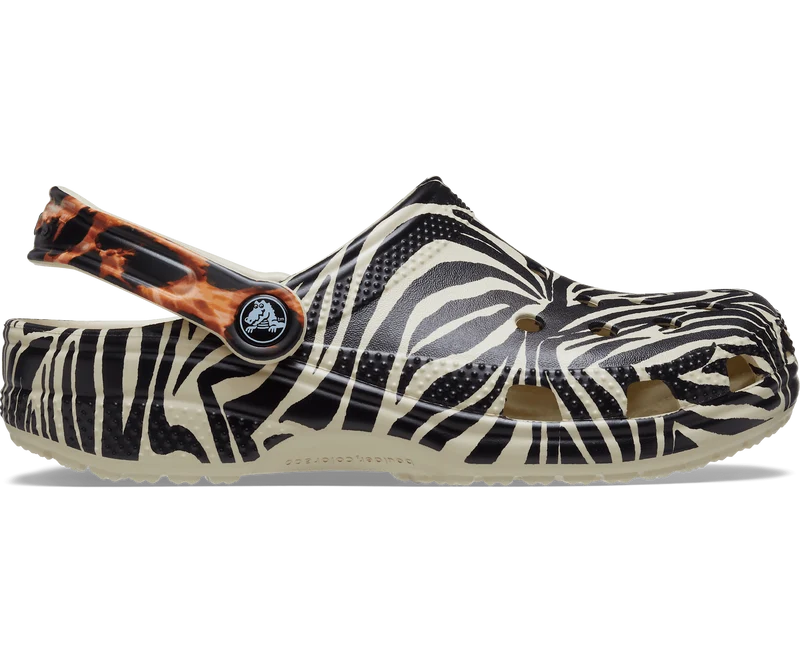 Crocs Unisex Classic Animal Remix Clog – Knochen / Multi