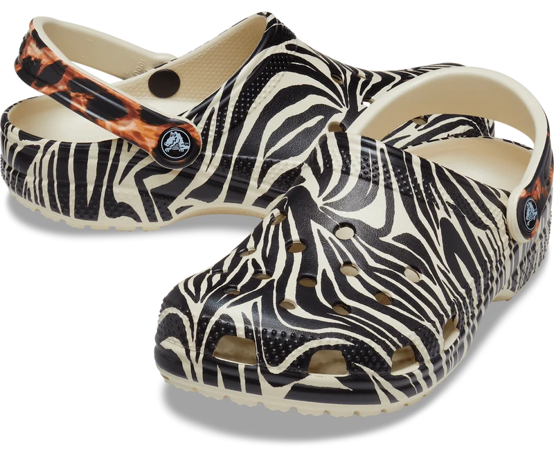 Crocs Unisex Classic Animal Remix Clog – Knochen / Multi