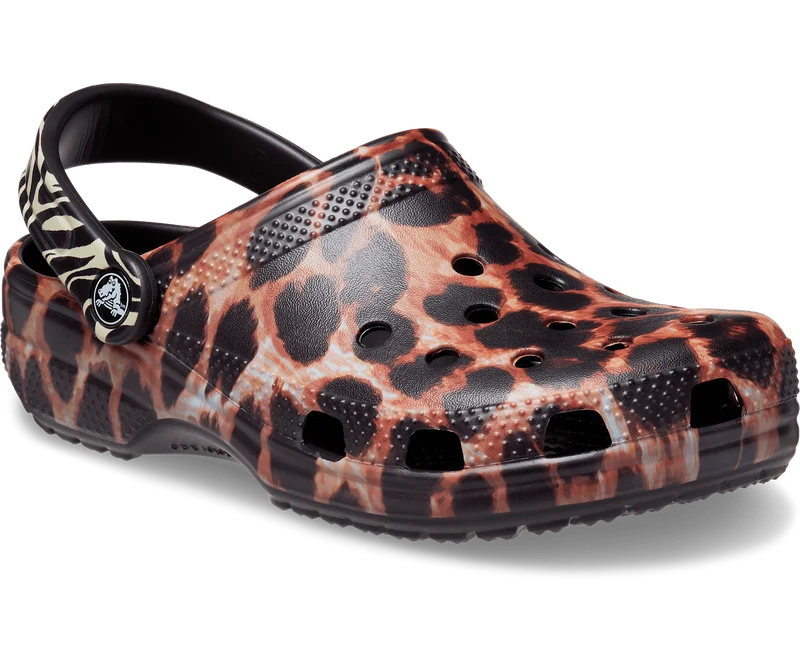 Crocs Unisex Classic Animal Remix Clog – Schwarz / Multi