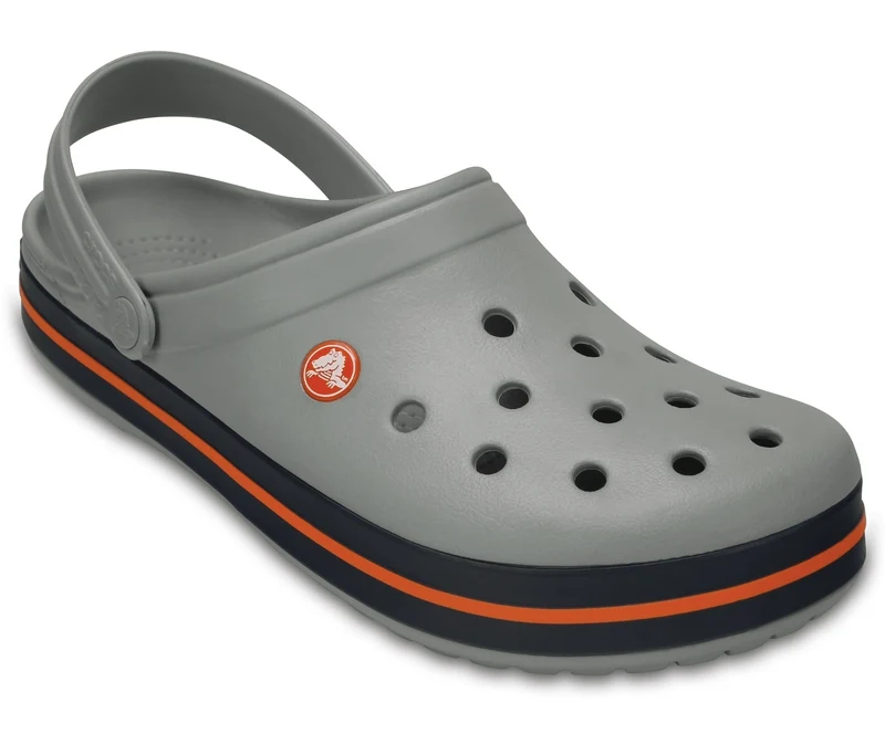 Crocs Unisex Crocband Clog – Hellgrau / Marineblau