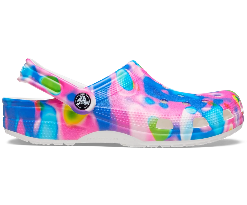 Crocs Unisex Classic Solarized Clog – Weiß / Rosa