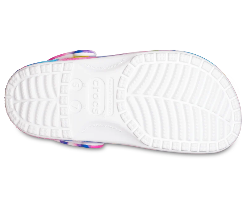 Crocs Unisex Classic Solarized Clog – Weiß / Rosa