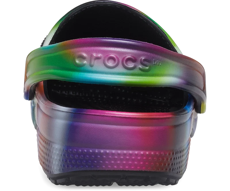Crocs Unisex Classic Solarized Clog – Schwarz / Multi