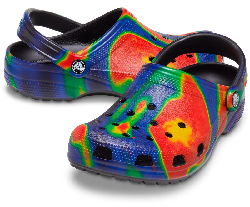 Crocs Unisex Classic Solarized Clog – Schwarz / Marineblau