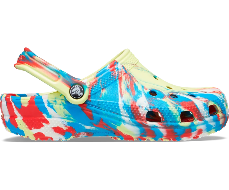 Crocs Klassischer Unisex-Marmor-Clog – Schwefel
