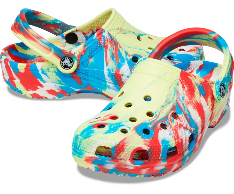 Crocs Klassischer Unisex-Marmor-Clog – Schwefel