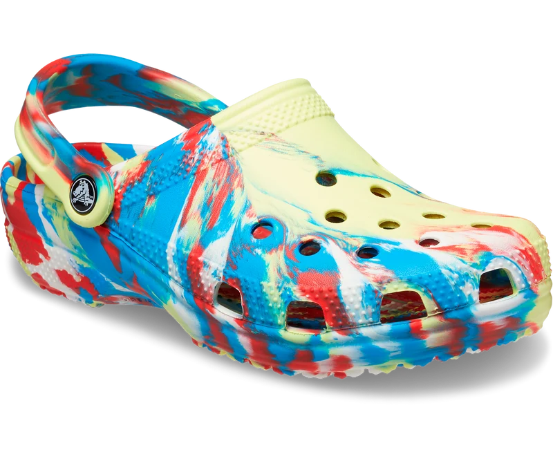 Crocs Klassischer Unisex-Marmor-Clog – Schwefel