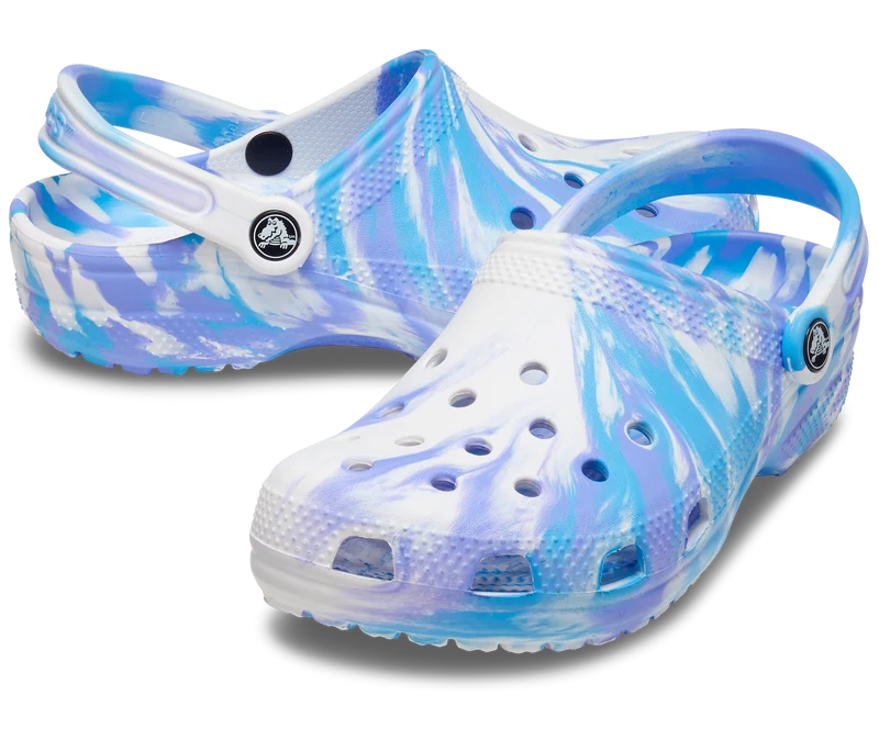 Crocs Klassischer Unisex-Clog aus Marmor – Oxygen