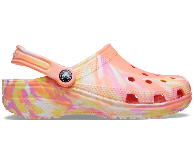 Crocs Klassischer Unisex-Clog aus Marmor – Papaya