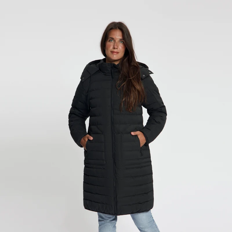 Saga Damen – Daunen-Winterjacke – Wasserdicht – Schwarz
