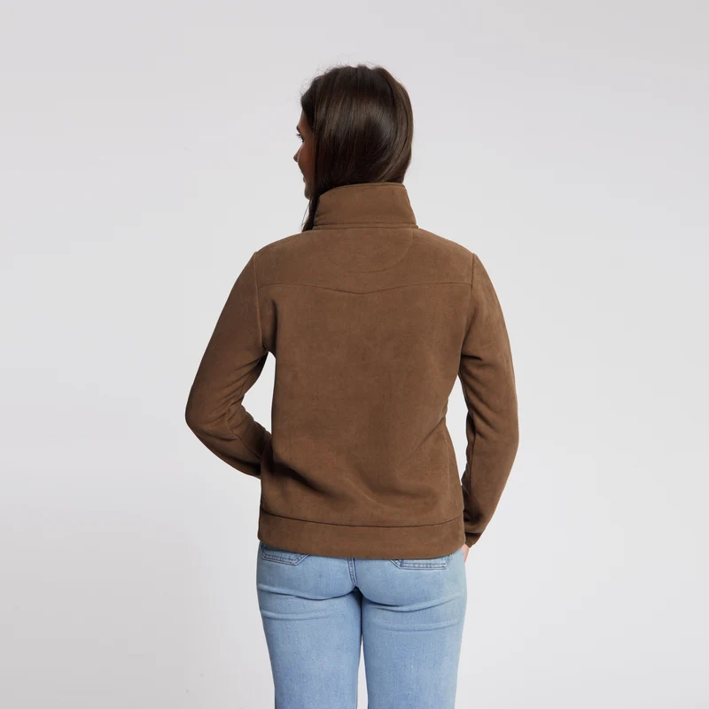 Rut Damen – Outdoor-Weste – Fleece – Dunkelbraun