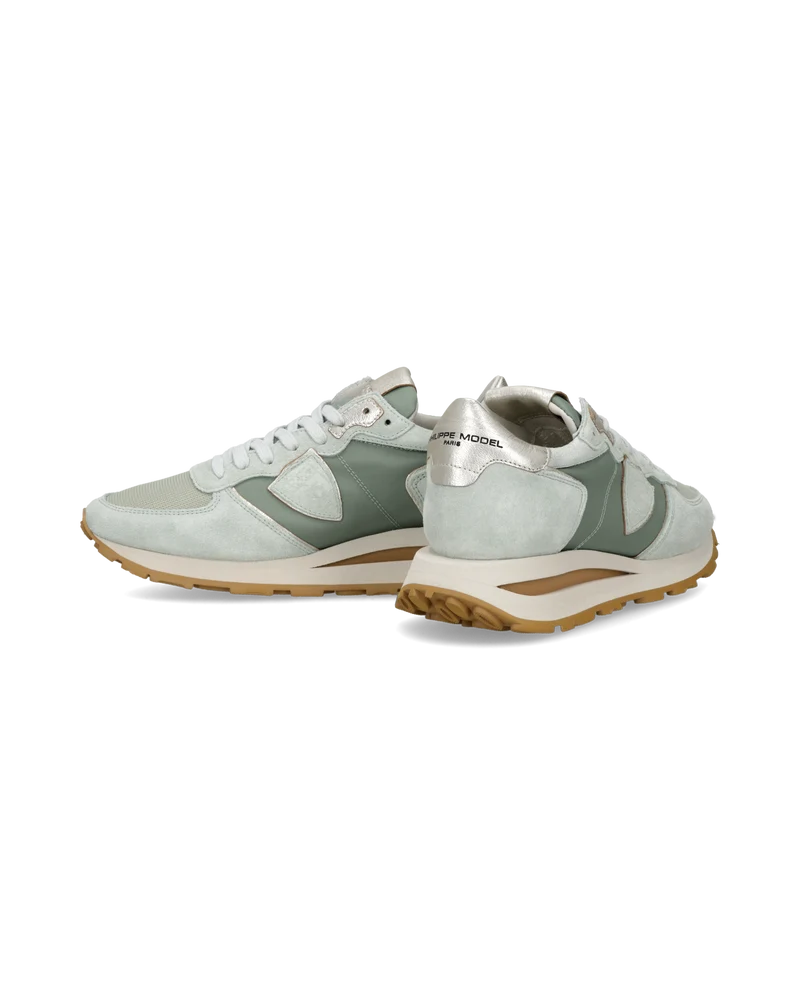Sneakers Tropez Haute Women with metallic details, Aquamarine