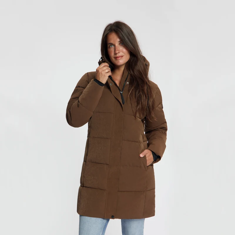 Astrid Damen – Daunen-Winterjacke – Wasserdicht – Dunkelbraun