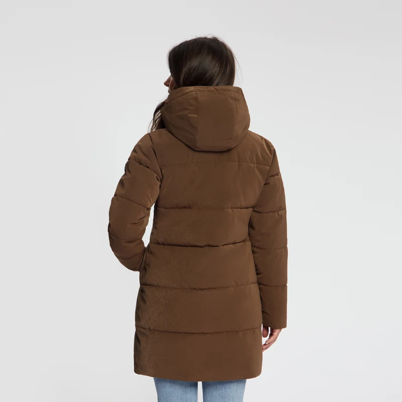 Astrid Damen – Daunen-Winterjacke – Wasserdicht – Dunkelbraun