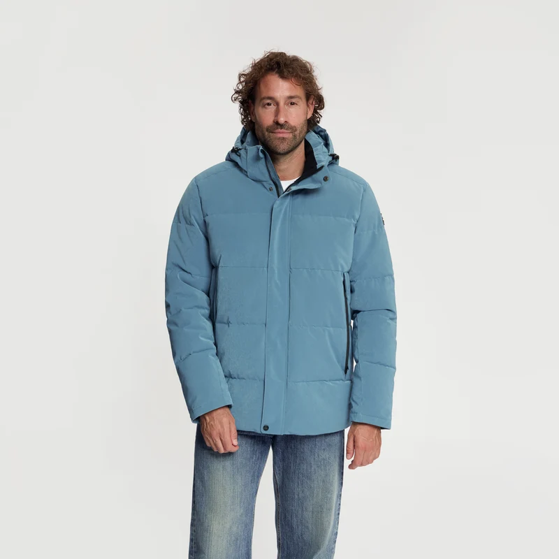 Asberg Herren – Daunen-Winterjacke – Wasserdicht – Blau