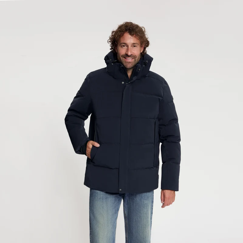 Asberg Herren – Daunen-Winterjacke – Wasserdicht – Marineblau