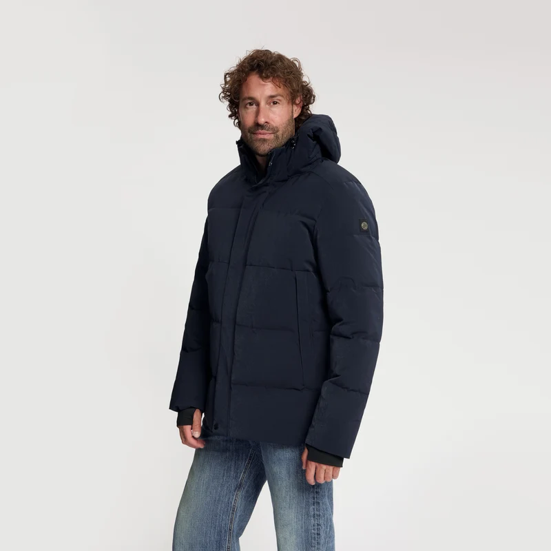 Asberg Herren – Daunen-Winterjacke – Wasserdicht – Marineblau