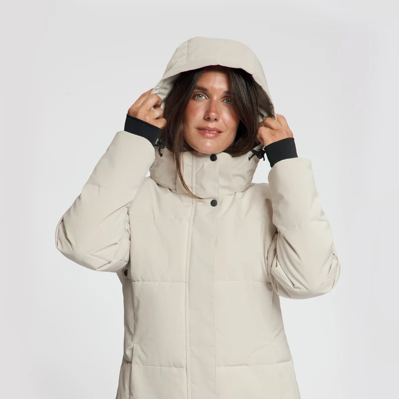 Andels Damen – Daunen-Winterjacke – Wasserdicht – Sand